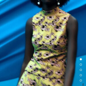 Zara Floral Jacquard Top NWT